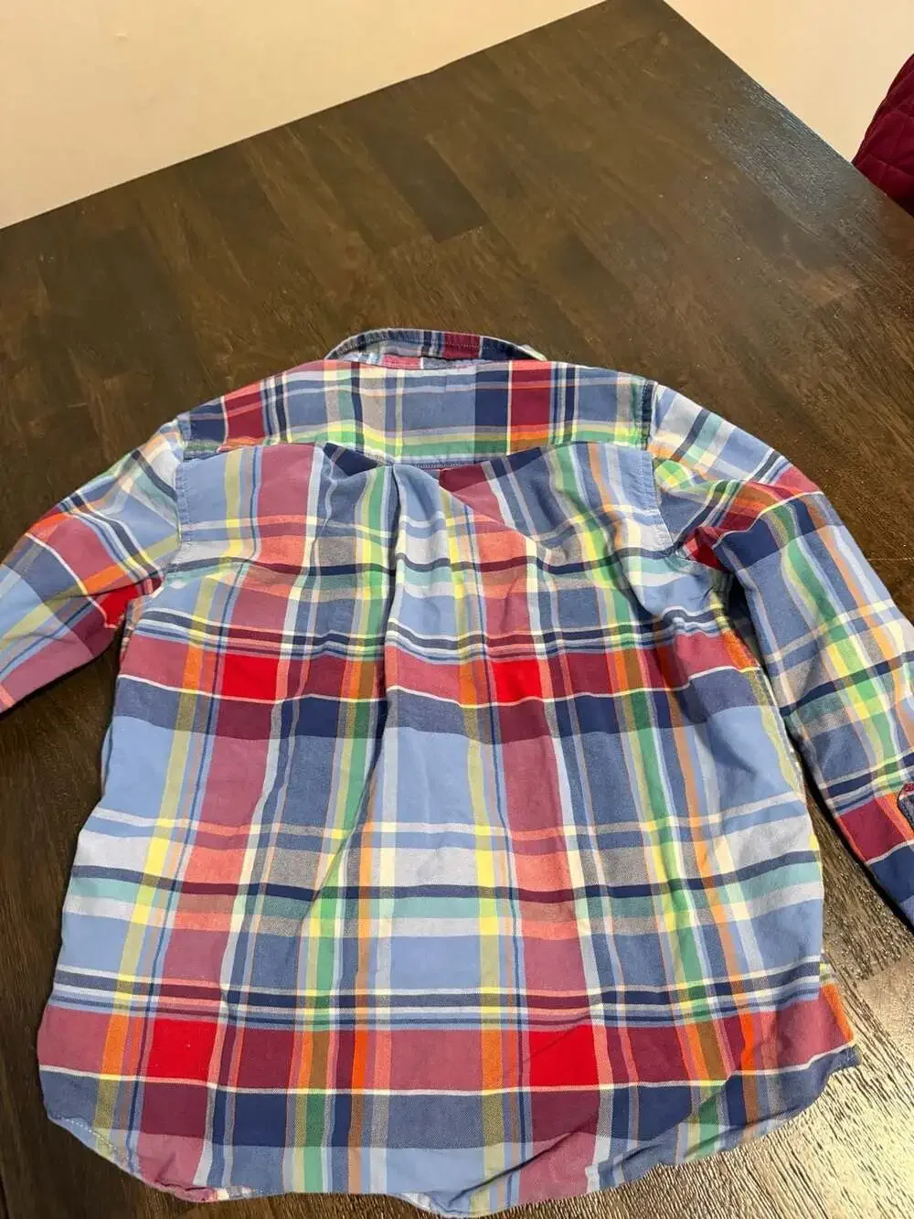 Ralph Lauren Boys Multicolor Plaid Long Sleeve Button-Down Shirt Size 7